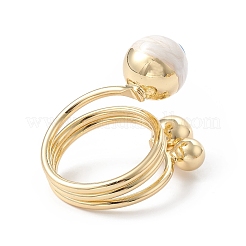 Emaille-Runde mit bösen Blick-Fingerringen&nbsp;RJEW-A014-01G-06