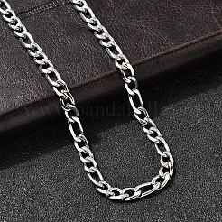 5 mm Figaroketten-Halsketten aus 304 Edelstahl für Damen&nbsp;NJEW-B134-07A-P