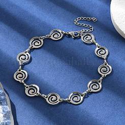 Vortex-Gliederarmbänder aus 304er Edelstahl für Männer und Frauen&nbsp;BJEW-D042-27P
