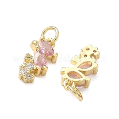 Adornos de latón micropavé de circonia cúbica&nbsp;KK-F930-06G