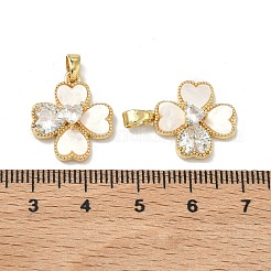 Pendentifs en laiton zircon cubique transparent&nbsp;KK-H265-09G