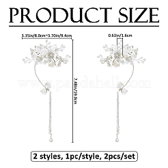 2 Stück Ohrringe mit Blumenmuster&nbsp;EJEW-FH0001-13S