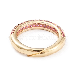 Anelli per polsini in zirconi cubici in ottone regolabili&nbsp;LS-RJEW-L098-007C-G