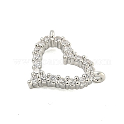 Placcatura a cremagliera in ottone micro pavé di ciondoli con zirconi chiari&nbsp;KK-U021-03P