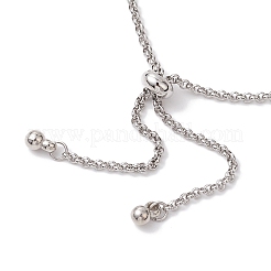 Fabricación de pulseras deslizantes de cadena rolo de acero inoxidable 304&nbsp;AJEW-JB01254-02