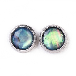 Natürliche Ohrstecker aus Abalone-Muschel / Paua-Muschel&nbsp;EJEW-JE03213