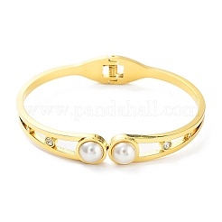Brazalete de acero inoxidable 304 con revestimiento iónico (IP)&nbsp;BJEW-M309-06G