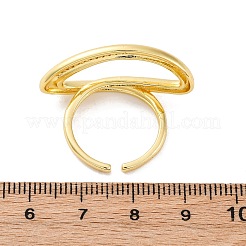 Mikropavé-Manschettenringe aus klarem Zirkonia aus Messing für Damen&nbsp;RJEW-U043-13G