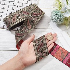 Rubans plats polyester broderies ethniques&nbsp;OCOR-WH0060-39A