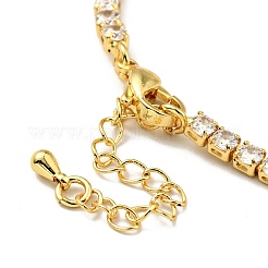 Bracciale a maglie smaltate stella con malocchio con catene tennis in zirconi chiari&nbsp;BJEW-G650-01G