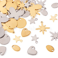 36 Stück 12 Stil 304 Edelstahl-Charms&nbsp;STAS-TA0002-86