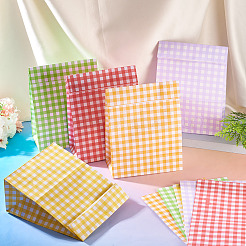 20 Stück 5-farbige rechteckige Papiertüten mit Schottenmuster&nbsp;CARB-TA0001-16