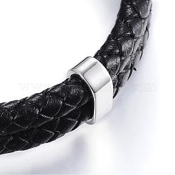 Geflochtene Lederband mkulti-Strang Armbänder&nbsp;BJEW-K141-13