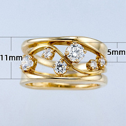 Fingerringe aus Legierung und Kristall-Strass&nbsp;FS-WG8CE30-04