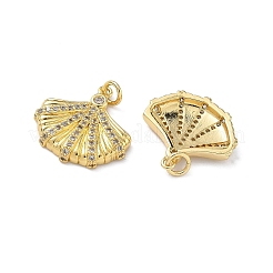 Pendentifs avec zircon cubiques à micro-pavés en laiton&nbsp;KK-Z143-01G-02