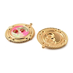 304 Edelstahl-Emaille-Anhänger&nbsp;STAS-Z145-12G-01