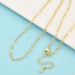 Collane con catena in ottone da 3 mm&nbsp;NJEW-P339-02B-G