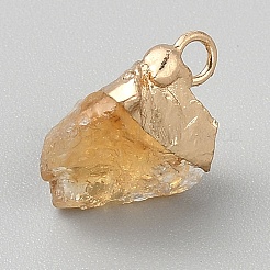 Natürlichen Citrin Anhänger&nbsp;G-WH0003-09J