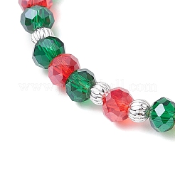 Weihnachtsglocken-Stretcharmbänder aus Glasperlen&nbsp;BJEW-JB11188