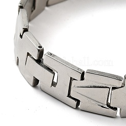 Bracelet de montre rectangulaire en acier inoxydable 201 anti-ternissement&nbsp;BJEW-H550-01P