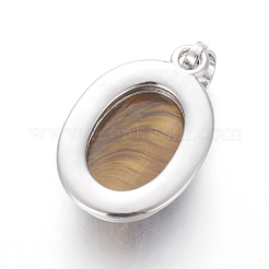 Pendentifs en œil de tigre naturel&nbsp;G-L512-D21