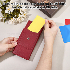 Carteras rectangulares de cuero sintético para tarjetas de crédito&nbsp;AJEW-WH20054-291D