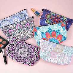 6pcs 6 Farben Polyester-Plane-Kosmetikbeutel mit Reißverschluss&nbsp;ABAG-SZ0001-25