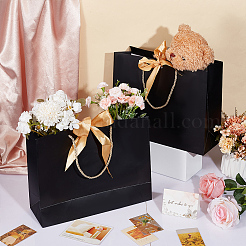 Rechteckige Einkaufs- und Aufbewahrungstaschen aus Papier mit Band&nbsp;ABAG-WH0038-58