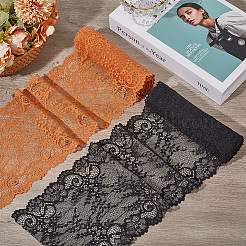 Spitzenbesatzband aus Nylon und Elasthan mit Blumenmuster&nbsp;OCOR-WH20005-23B