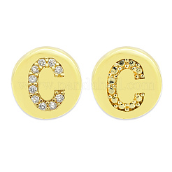 Laiton micro pavé de perles de zircone cubique claires&nbsp;KK-T030-LA843-CX3