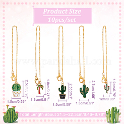 10 Stück 5 Stil Legierung Emaille Weinglas Charms&nbsp;HJEW-AB00063