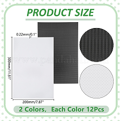 24 Stück 2 Farben PVC-Netz-Canvas-Platten&nbsp;FIND-WR0012-48