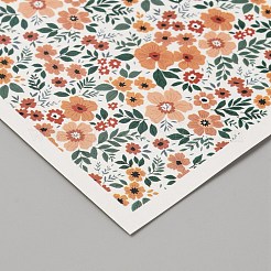 Blumenmuster Keramik Ton Wassertransferpapier&nbsp;DIY-WH0488-64J