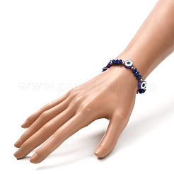 Braccialetto elastico fatto a mano con perline di argilla polimerica malocchio per ragazze donne&nbsp;BJEW-JB06814