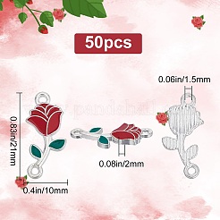 50 Stück Emaille-Anhänger aus Legierung&nbsp;FIND-SC0007-80