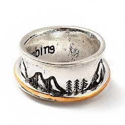 Drehbarer Fingerring aus Berg- und Herzlegierung&nbsp;LS-RJEW-F123-08AS