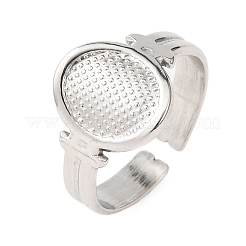 Offene Manschettenringe aus Edelstahl 304&nbsp;RJEW-P191-03P