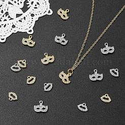 8 stücke 4 stile legierung strass anhänger&nbsp;ALRI-YW0001-36