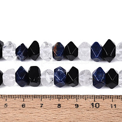 Hebras de cuentas de cristal de obsidiana natural&nbsp;G-N358-01A-02