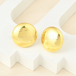 Orecchini a bottone in acciaio inossidabile 304 a forma semicircolare&nbsp;EJEW-A125-69G