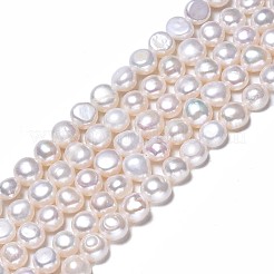 Fili di perle di perle d'acqua dolce coltivate naturali&nbsp;PEAR-N014-07C