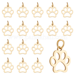 24 ciondolo in acciaio inossidabile a forma di impronta di zampa di cane&nbsp;FIND-WR0012-50