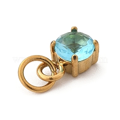 Pendentifs en acier inoxydable 304 micro pavés de zircones cubiques&nbsp;STAS-R167-01C-G