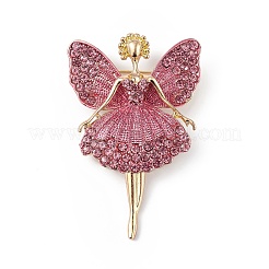 Schmetterlingstänzer-Emaille-Pin mit Strass&nbsp;JEWB-P016-01G-02