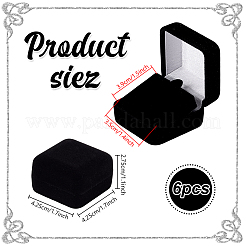 Boîtes d'emballage avec couvercle en plastique et broche en velours&nbsp;VBOX-WH0012-08C