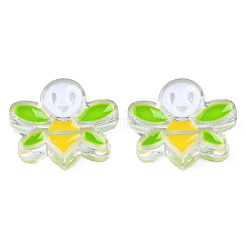 Perles en émail acrylique transparent&nbsp;TACR-N012-007B