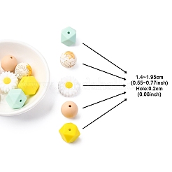 5 Stil: umweltfreundliche Silikonperlen in Lebensmittelqualität&nbsp;SIL-FS0001-25