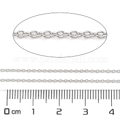 Catene a maglie in argento sterling rodiato anti-ossidazione 925&nbsp;STER-E072-02P-02