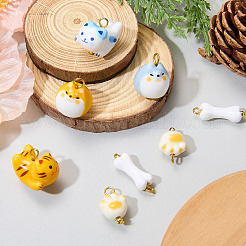8 pendentif animal en porcelaine fait main&nbsp;PALLOY-SW00146