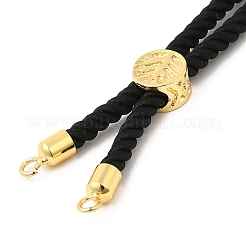 Bracelets en argent avec cordon de nylon torsadé&nbsp;DIY-B066-03G-11